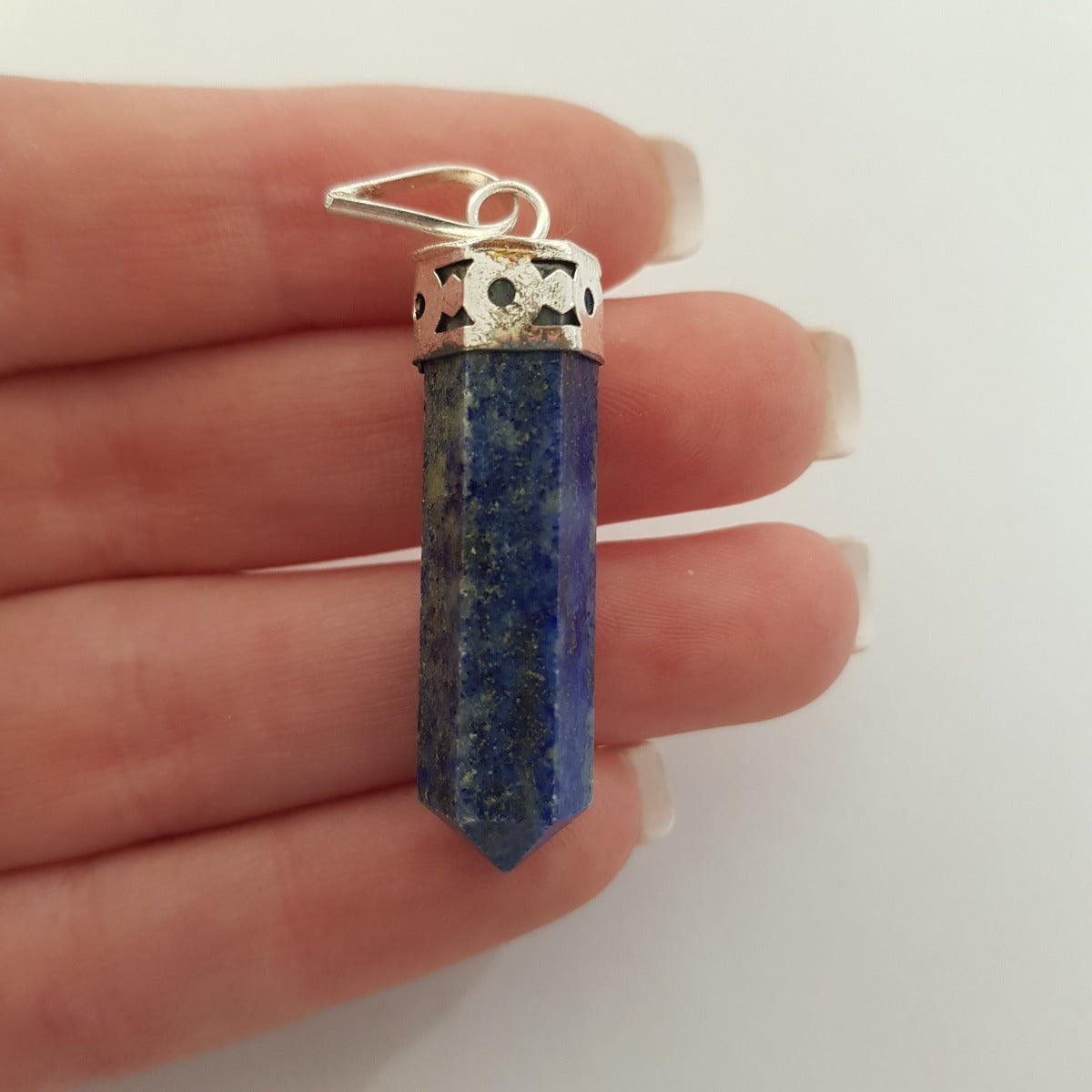Lapis Lazuli - Cap Point Pendant - Faceted Lapis Lazuli - Cap Point Pendant - Faceted